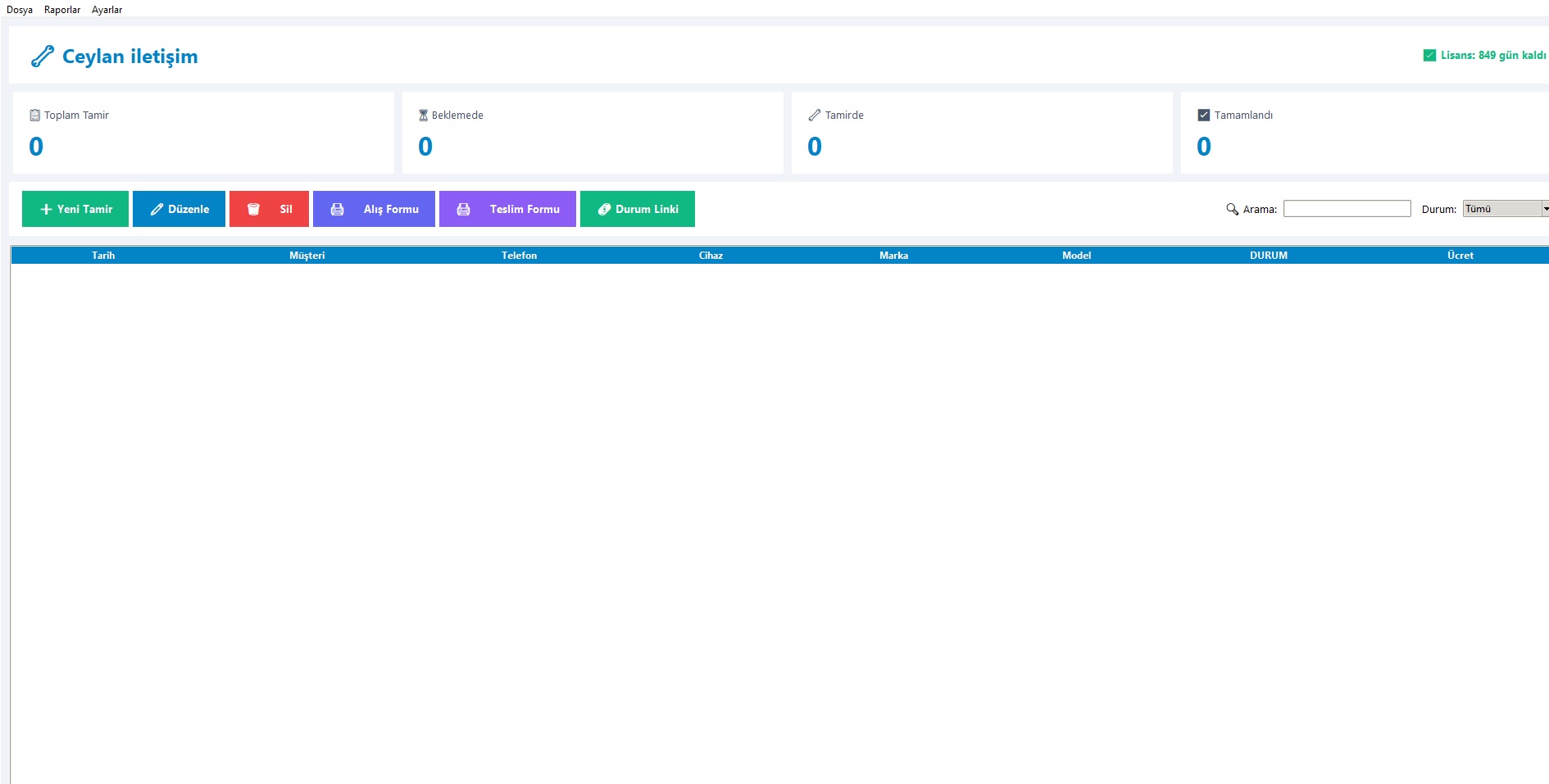 Ceylan Teknik servis programı